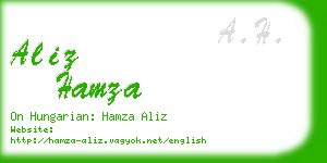 aliz hamza business card